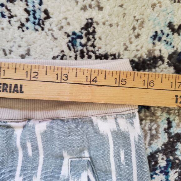 Dylan Mini Skirt Cotton Pockets Ikat Gray Size 6 Casual Beachy Coastal Pull On - Picture 8 of 9